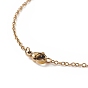 Flèche tressée en graines de verre avec collier pendentif pompon, or 304 bijoux en acier inoxydable pour femmes
