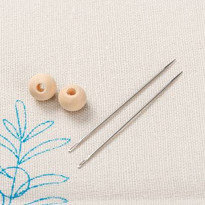 DIY Embroidered Making Kit, Including Linen Cloth, Cotton Thread, Water Erasable Pen Refills, Iron Needle and Wood Beads