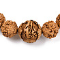 Bracelet extensible en perles de rudraksha naturelles, bracelet style chinois lotus & & dragon & caractère pour femme