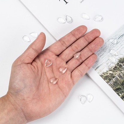 Cabochons en verre transparent en forme de larme