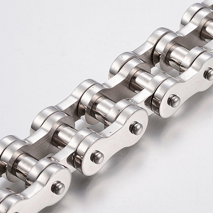 201 les bracelets en acier inoxydable pour hommes, bracelets de chaîne de moto