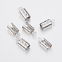 304 Stainless Steel Cord End, Folding Crimp Ends, Fold Over Crimp Cord Ends