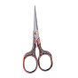 Retro 201 Stainless Steel Scissors, for Cross-stitch, Embroidery, Sewing, Quilting and Needlework, Plum Blossom Pattern