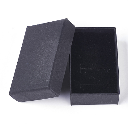 Boîtes à bijoux en carton kraft, boîte de bague, rectangle