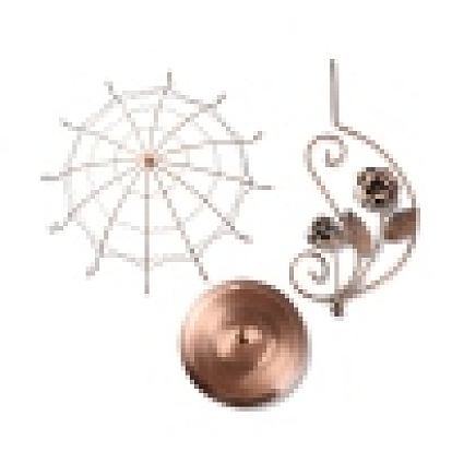 Présentoirs rotatifs de boucle d'oreille de fer de parapluie, Support organisateur de bijoux pour boucles d'oreilles montrant, décor de bureau
