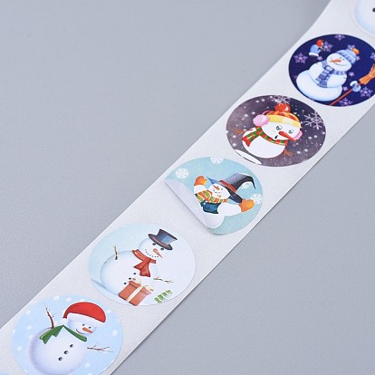 Étiquette de noël stickers, autocollants autocollants en papier autocollant, pour la fête, cadeaux décoratifs