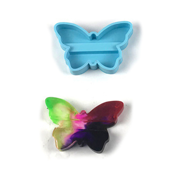 Papillon bricolage support de téléphone portable moules en silicone, moules de résine, pour la résine UV, fabrication de bijoux en résine époxy