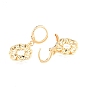 Brass Donut Dangle Leverback Earrings for Women, Cadmium Free & Nickel Free & Lead Free