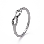 Alloy Infinity & Criss Cross &  Curb Chain Shape Finger Rings Set, Wire Wrap Cuff Rings, Open Rings for Women