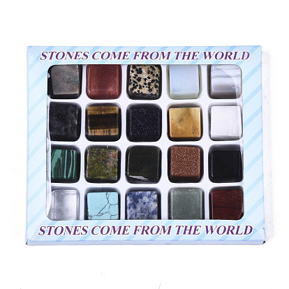 Природные и синтетические смешанные драгоценный камень бисер, нет отверстий / незавершенного, смешанные окрашенные и неокрашенные, кубические