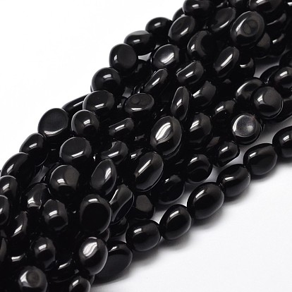 Dyed Natural Obsidian Nuggets Beads Strands