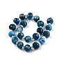 Natural Apatite Beads Strands, with Seed Beads, Faceted, Rondelle