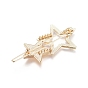 Zinc Alloy Hair Clip Findings, with Rhinestone, Cabochon Settings, For DIY Epoxy Resin, DIY Hair Accessories Making, Star