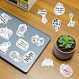 50Pcs Floral PVC Self Adhesive Cartoon Stickers, Waterproof Word Decals for Laptop, Bottle, Luggage Decor