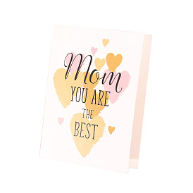 Paper Greeting Cards, Tent Card, Mother's Day Theme, Rectangle with Word
