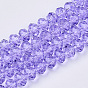 Baking Paint Glass Beads Strands, Faceted Rondelle