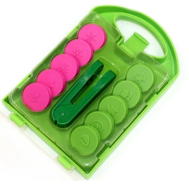 Tampon de sceau de gaufrage portable en plastique, 10 modèles de remplacement de styles tampons de gaufrage pour le bricolage, le scrapbooking et la fabrication de cartes en papier