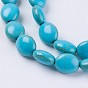 Synthetic Turquoise Beads Strands, Dyed & Heated, Oval