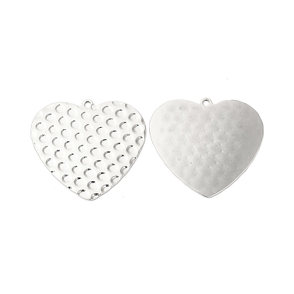 Ion Plating(IP) 304 Stainless Steel Pendants, Heart Charms