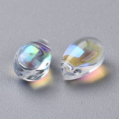 Transparent Glass Beads, Top Drilled Beads, Teardrop