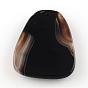 Natural Striped Agate/Banded Agate Pendants, Dyed, Mixed Shape, 46~54x35.5~47.5x6mm, Hole: 1.5~2mm