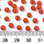 Frosted Colours Glass Beads, Opaque Colours, Round