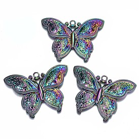 Plated Alloy Big Pendants, Cadmium Free & Lead Free, Butterfly