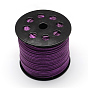 Eco-Friendly Faux Suede Cord, Faux Suede Lace, with Glitter Powder, 2.7x1.4mm, about 100yards/roll