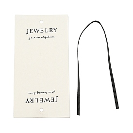 Polyester Display Cards, for Jewelry Accessoris Display, Rectangle with Word Jewelry