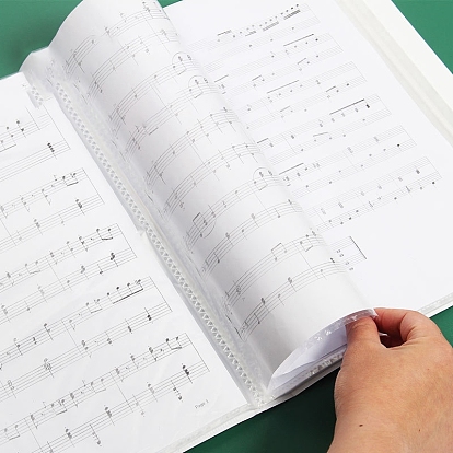 Carpeta de plástico para partituras de piano, titular de la música carpeta, organizador de partituras, Rectángulo
