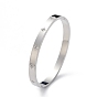 Crystal Rhinestone Star Hinged Bangle, 304 Stainless Steel Jewelry for Women