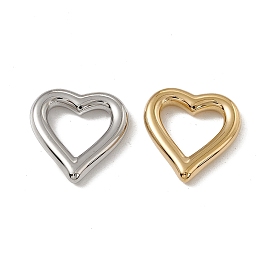 201 Stainless Steel Linking Ring, Heart