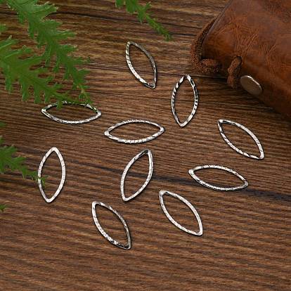 304 Stainless Steel Linking Rings, Marquise Links, Horse Eye