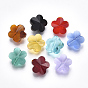 Transparent Glass Beads, Faceted, Flower
