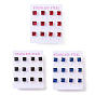 6 Pairs Tiny Cubic Zirconia Square Stud Earrings, 304 Stainless Steel Jewelry for Women