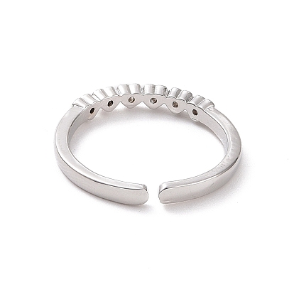 Прозрачное кубическое кольцо из циркония в форме сердца, открытое кольцо-манжета, украшения из латуни для женщин