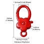 10Pcs Spray Painted Alloy Lobster Claw Clasps, Flower