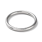 304 Stainless Steel Simple Plain Band Finger Ring for Women Men