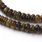 Natural Tiger Eye Beads Strands, Rondelle