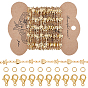 Chgcraft 2.5m chaînes à maillons en laiton, avec 20 anneaux de saut en laiton et 15 fermoirs à pince de homard en alliage, pour les kits de fabrication de colliers de bricolage, Coeur et étoile
