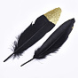Goose Feather Costume Accessories, Dyed, with Glitter Powder