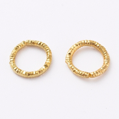Iron Textured Jump Rings, Open Jump Rings, for Jewelry Making