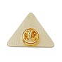 Треугольник с эмалированной булавкой, брошь из легкого золотого сплава для одежды на рюкзак