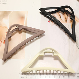 Triangle Hair Clip for Women, 11.5cm Zinc Alloy Clamp with Eco-friendly Rubber Paint and Shark Teeth Design