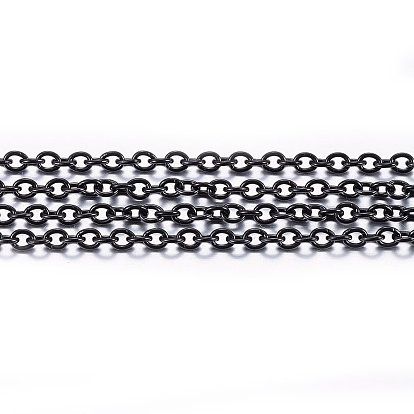 Placage sous vide à la main 304 chaînes de câbles en acier inoxydable, avec bobine, soudé, ovale