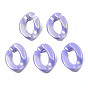 Spray Painted Acrylic Linking Rings, Rubberized Style, Quick Link Connectors, for Curb Chains Making, Twist