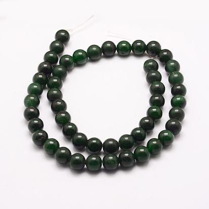 Taiwan naturelles perles de jade de brins, ronde
