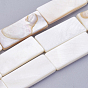 Shell normal de perles blanches de brins, rectangle