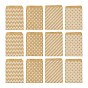 100Pcs 4 Patterns Eco-Friendly Kraft Paper Bags, No Handles, for Food Storage Bags, Gift Bags, Shopping Bags, with Diagonal Stripe/Star/Polka Dot/Wave Pattern