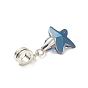 4Pcs 4 Color Glass European Dangle Charms, Large Hole Charms, with Brass Findings, Starfish